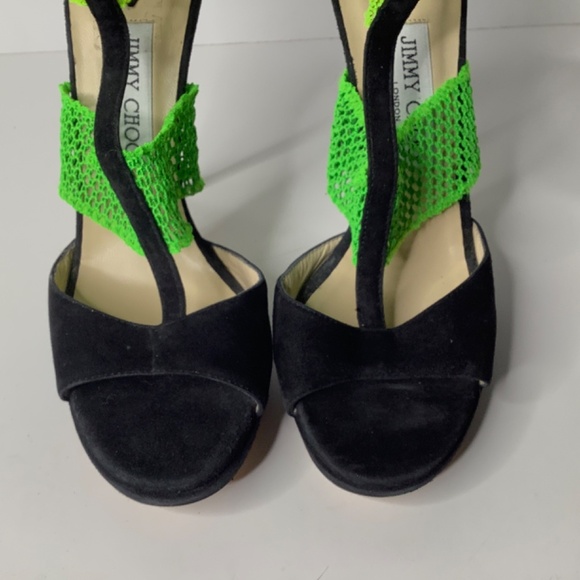 Jimmy Choo Black and Green Heels - Picture 7 of 15